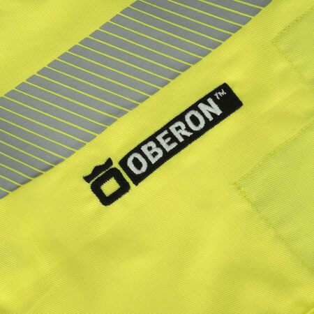 Oberon Hi-Vis FR/ARC-Rated 7.5 oz 88/12 Safety Vest, Snap Closure, Hi-Vis Yellow, XL ZFA106-XL
